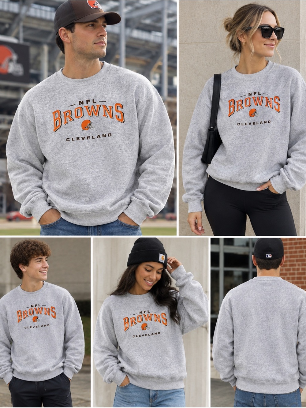 VINTAGE Cleveland Browns Lee Sport Sweatshirt Mens XL Gray Pullover 90s